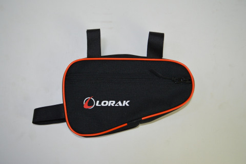 Сумка Lorak 451 под раму 23х12,5х5см черно-оранжевый, код 45104